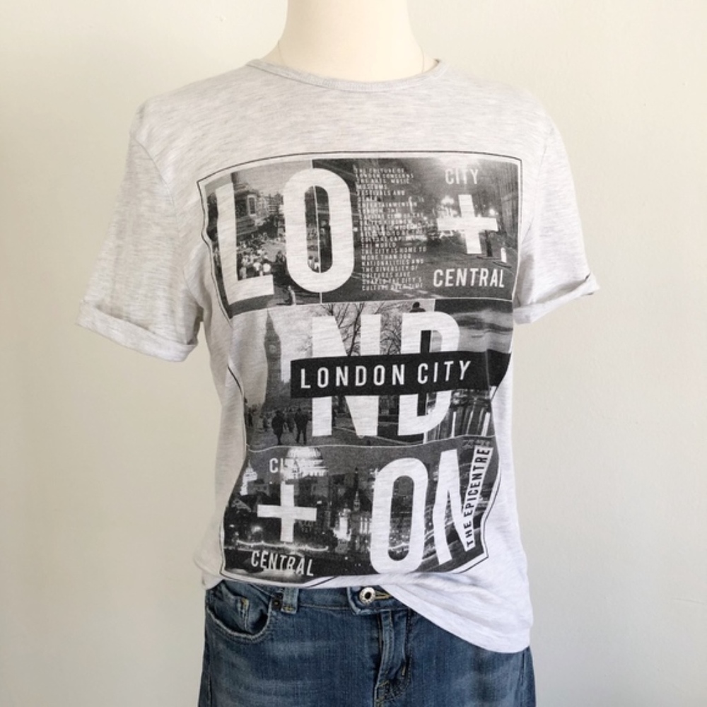 Topman London City Graphic TShirt, XS